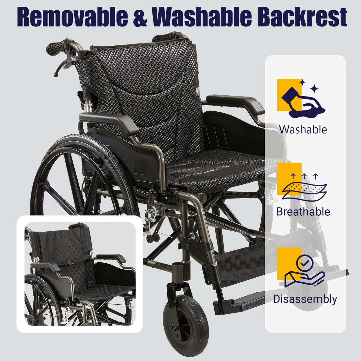 Folding Manual Transport Wheelchair