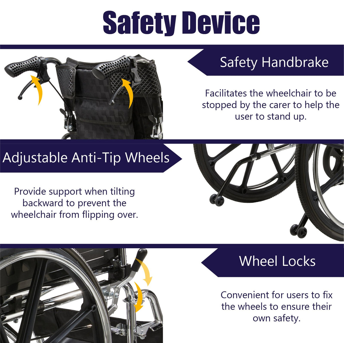 Folding Manual Transport Wheelchair