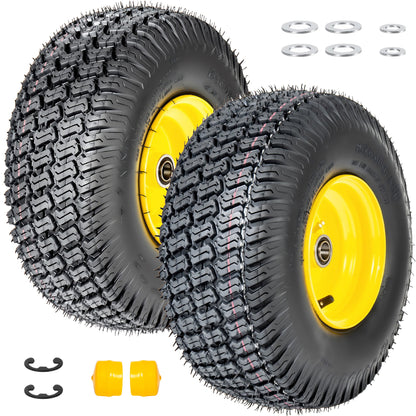 Set of 2 Lawn Mower Tires and Wheel Assembly