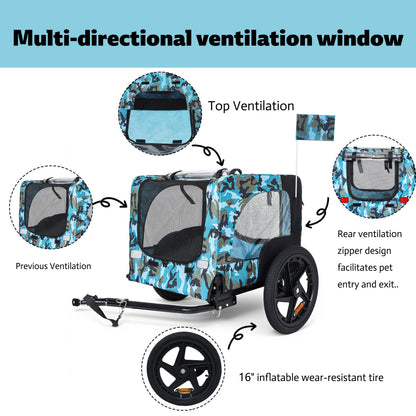 Outdoor Heavy Duty Collapsible Pet Bike Trailer