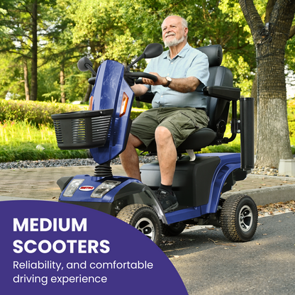 S500-Blue Heavy Duty Mobility Scooter