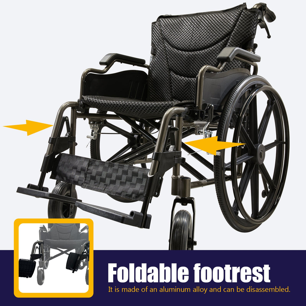 Folding Manual Transport Wheelchair