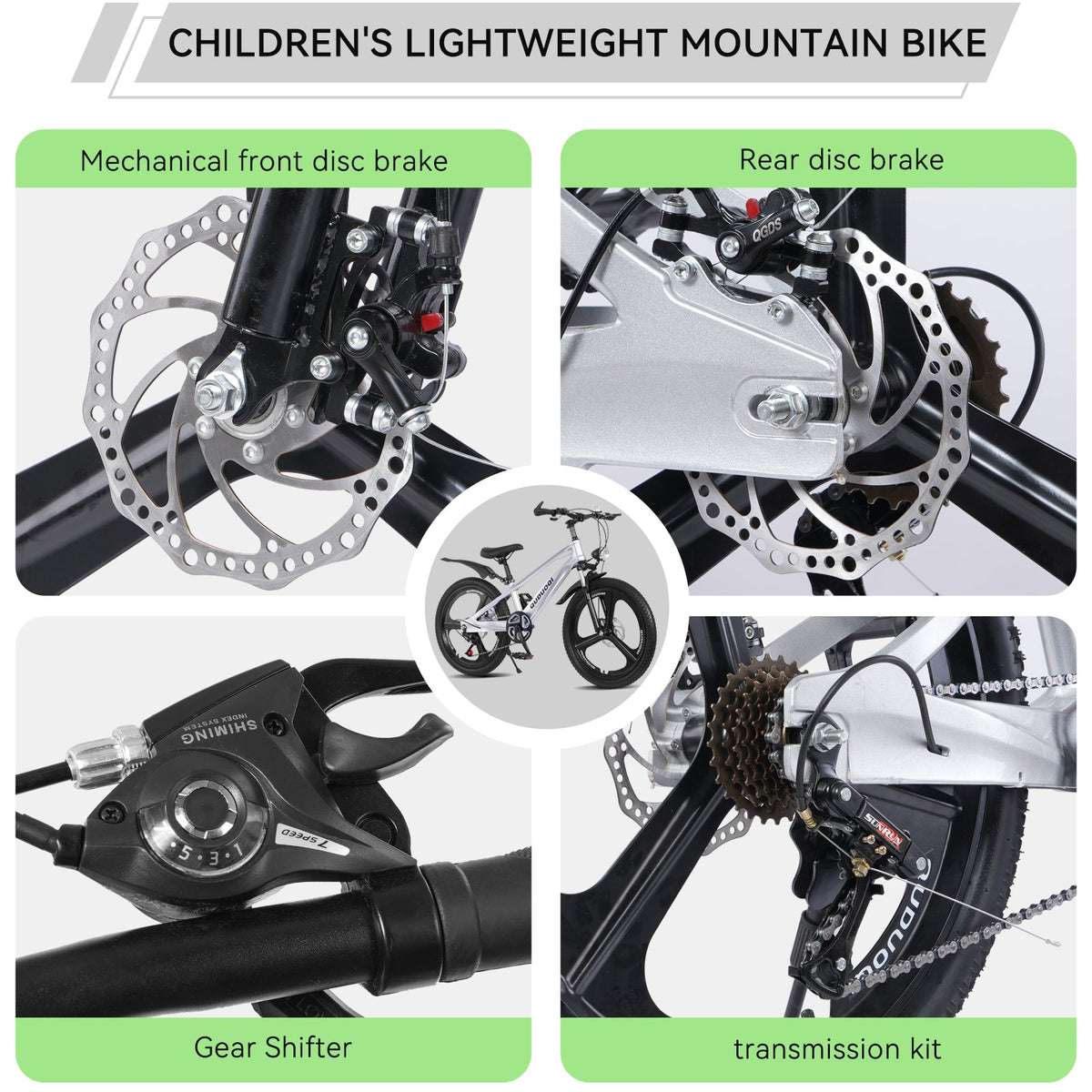 FKZNPJ 20 Inch Kids Mountain Bike