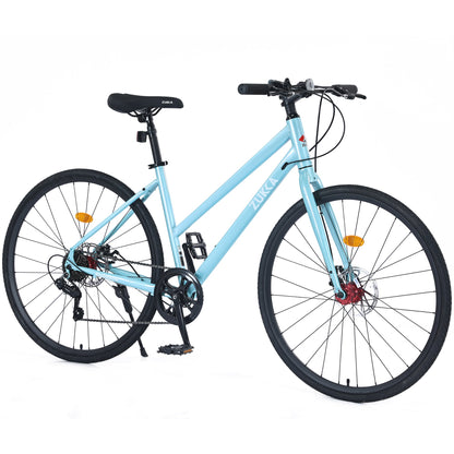 7 Speed Hybrid Bike Disc Brake 700C City Bicycle