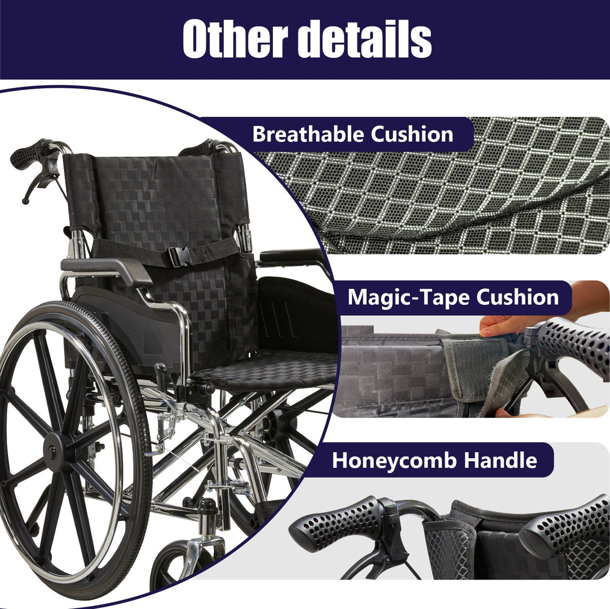 Folding Manual Transport Wheelchair