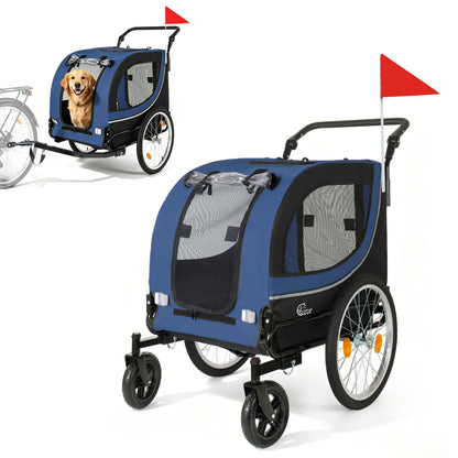 2-in-1 Bike Trailer & Pet Stroller for Dogs up to 100lbs