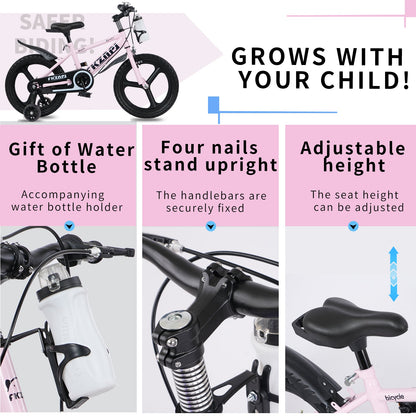 16 Inch Kids Bike – High Carbon Steel Frame & Adjustable Seat