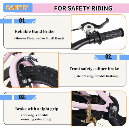 16 Inch Kids Bike – High Carbon Steel Frame & Adjustable Seat