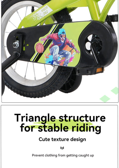 FKZNPJ 16 Inch Sporty Kids Bike With Training Wheels