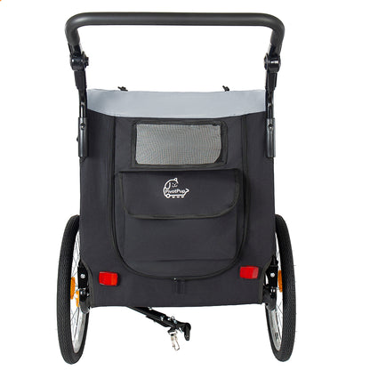 2-in-1 Bike Trailer & Pet Stroller for Dogs up to 110lbs