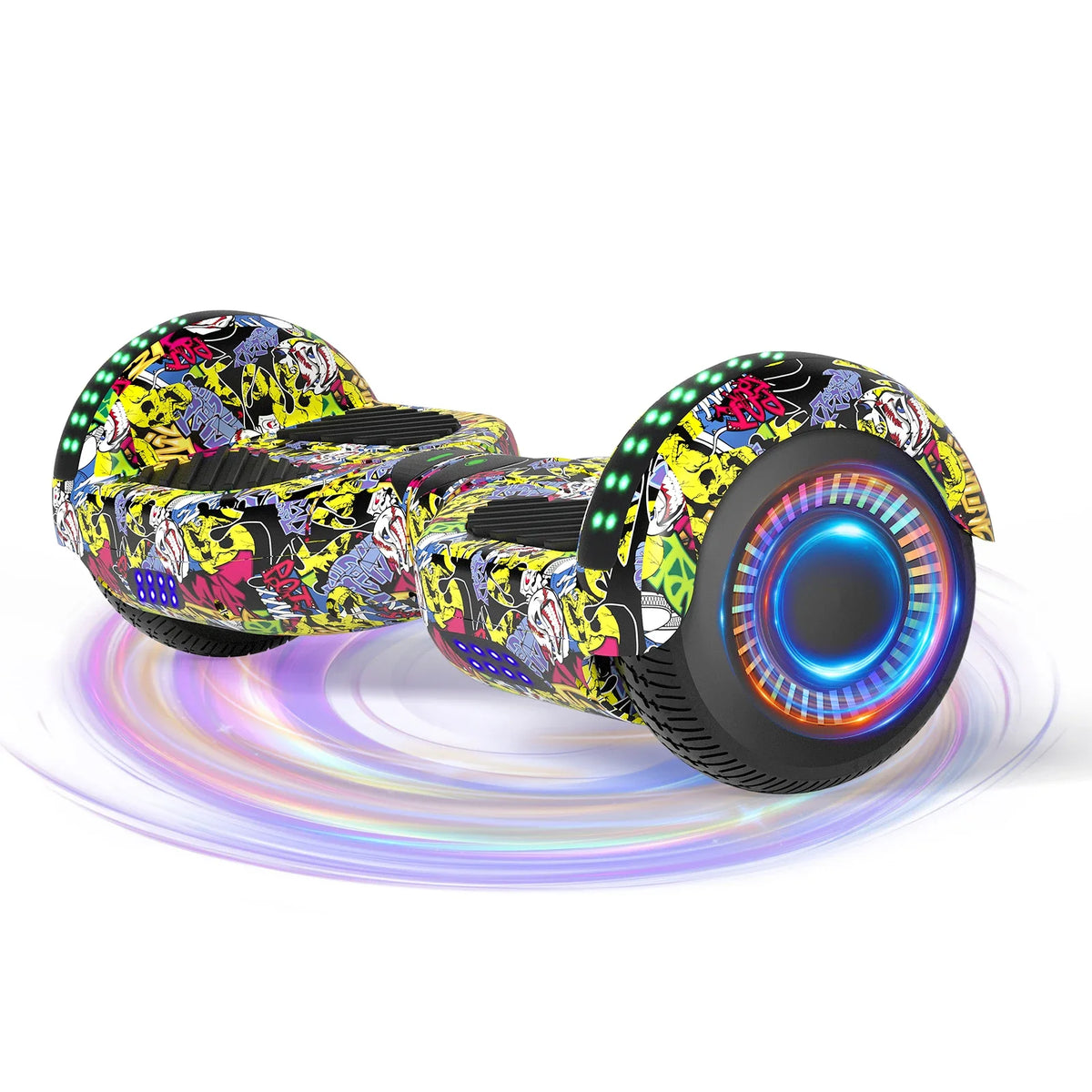 Commugo Self-Balancing Scooter with Bluetooth Speaker, APP Control, LED Lights, All Terrain Hoverboard for Kids Adults, All Ages