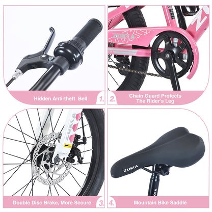 ZUKKA 20 Inch Mountain Bike for Boys and Girls