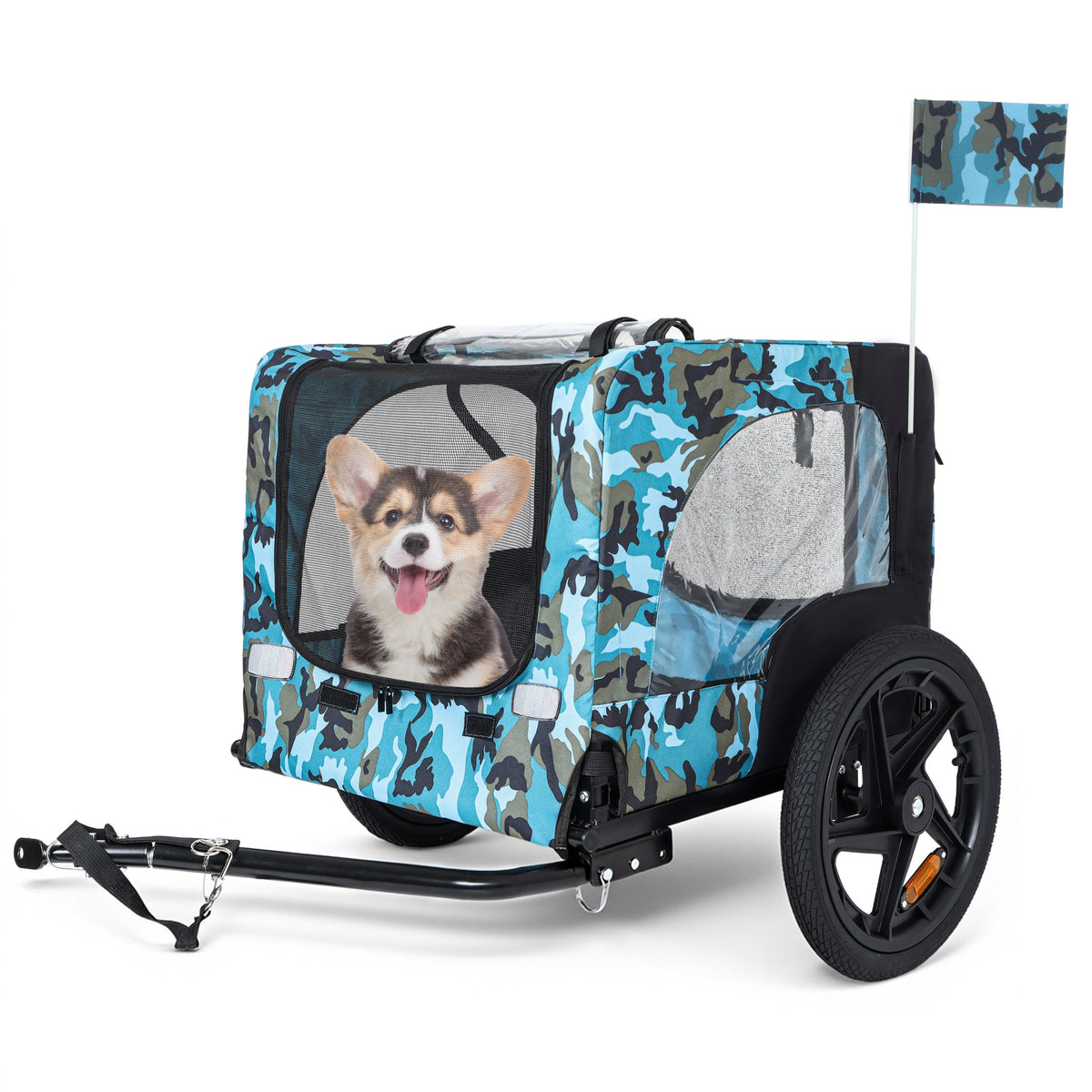 Outdoor Heavy Duty Collapsible Pet Bike Trailer