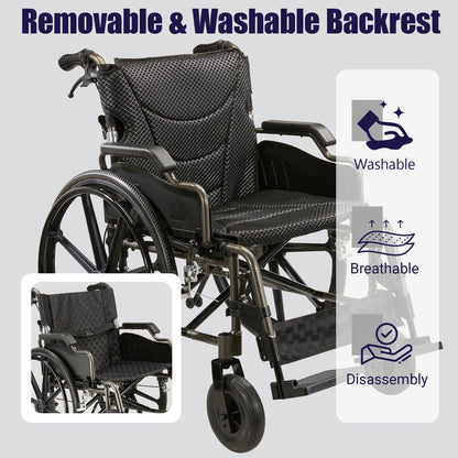Folding Manual Transport Wheelchair