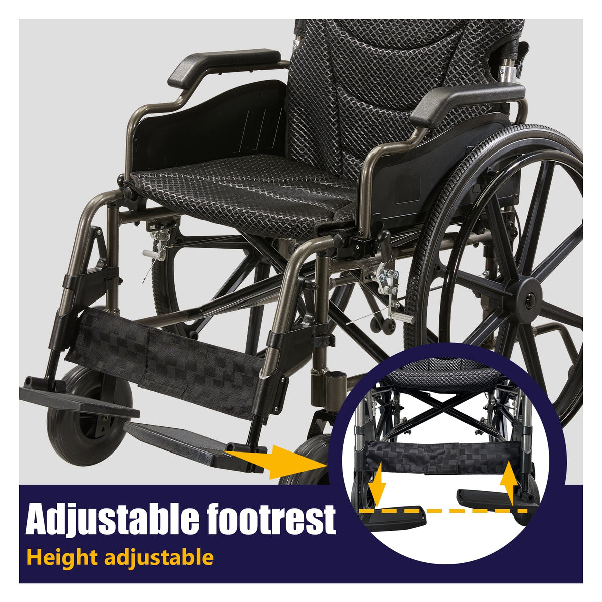 Folding Manual Transport Wheelchair