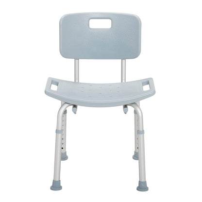 Bathroom Safety Shower Tub Bench Chair with Back, Gray
